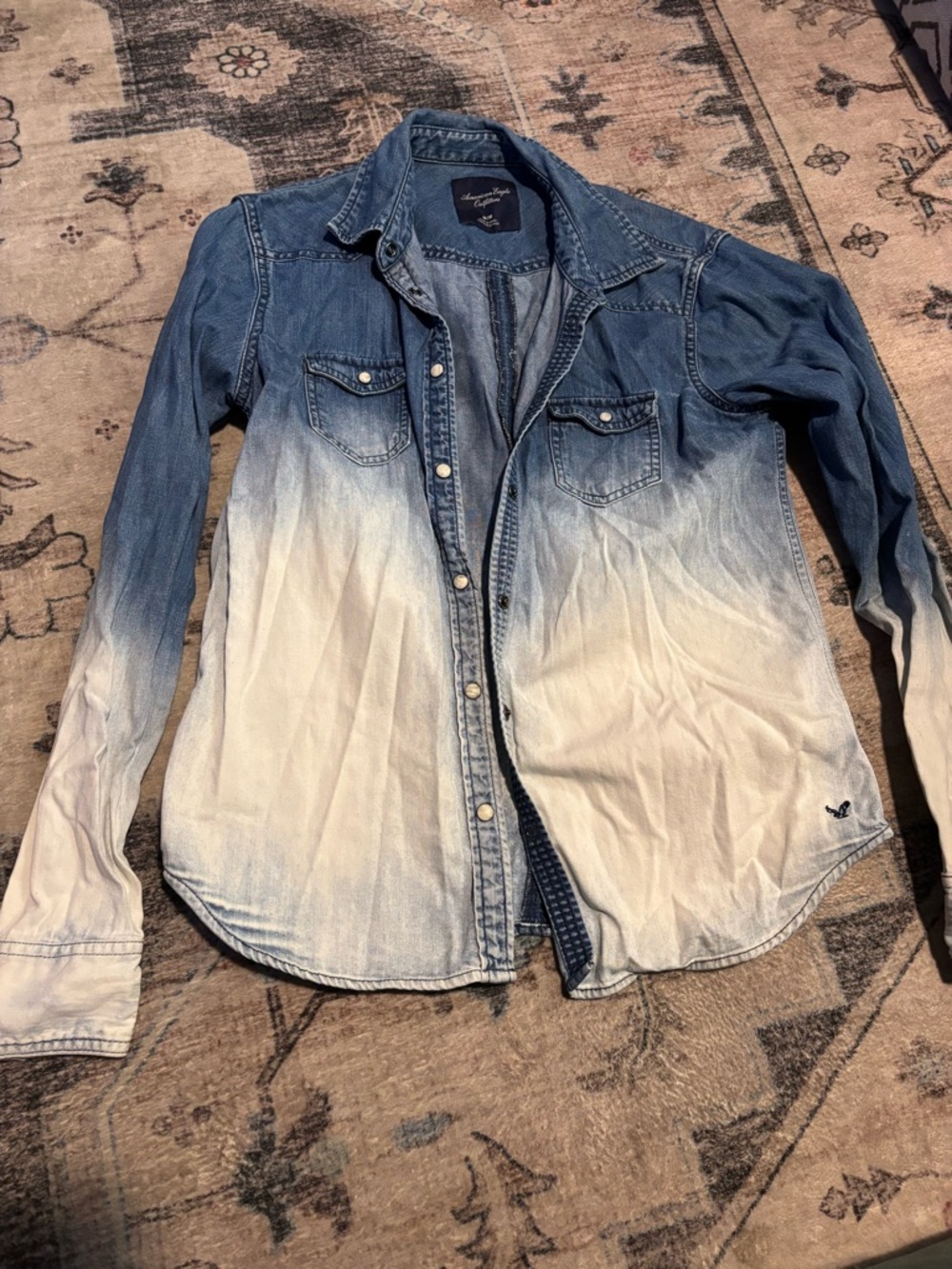 Women’s Ombre Denim Button-Up Shirt